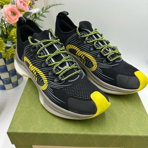 Men's Gucci interlocking G run sneakers size 12.5 made in Italy - Picture 1 of 9